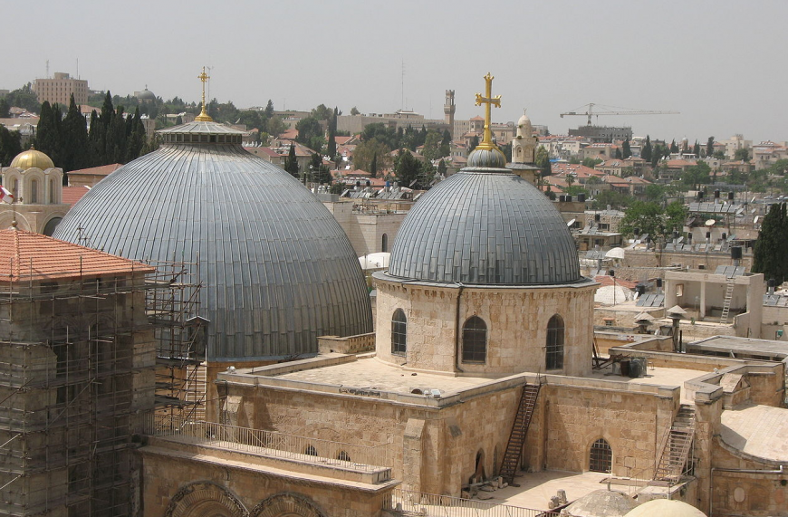 Вид на Храм Гроба Господня. Иерусалим. Фото: Википедия
