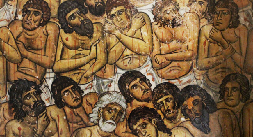 Фреска храма Пресвятой Богородицы Асину, Кипр, XII век. Фото Марии Черкашиной