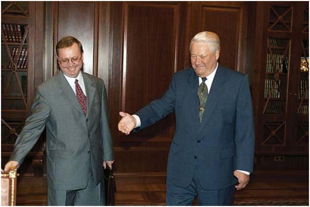 Сергей Степашин и Борис Ельцин