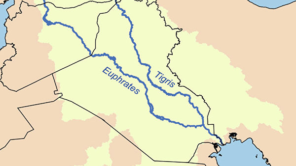 CC BY-SA 2.5 / Karl Musser / This is a map of the Tigris - Euphrates Watershed. Евфрат и Тигр