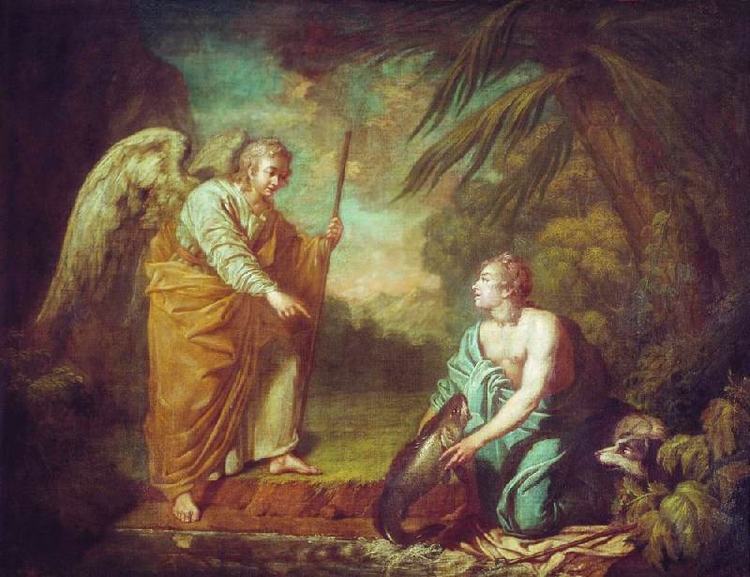 Товий с ангелом. А.П. Лосенко. 1759. ГТГ