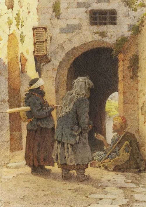 Украинские паломницы в Палестине. Соколов Петр Петрович (1821-1899)