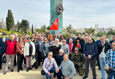 В Иерусалиме для участников мероприятия, посвящённого 23 февраля, день начался у монумента «Свеча памяти», а продолжился на Сергиевском подворье