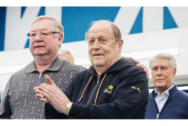 Сергей Степашин и Михаил Гершкович недавно побывали на базе «Динамо». Фото: Соцсети ФК «Динамо»