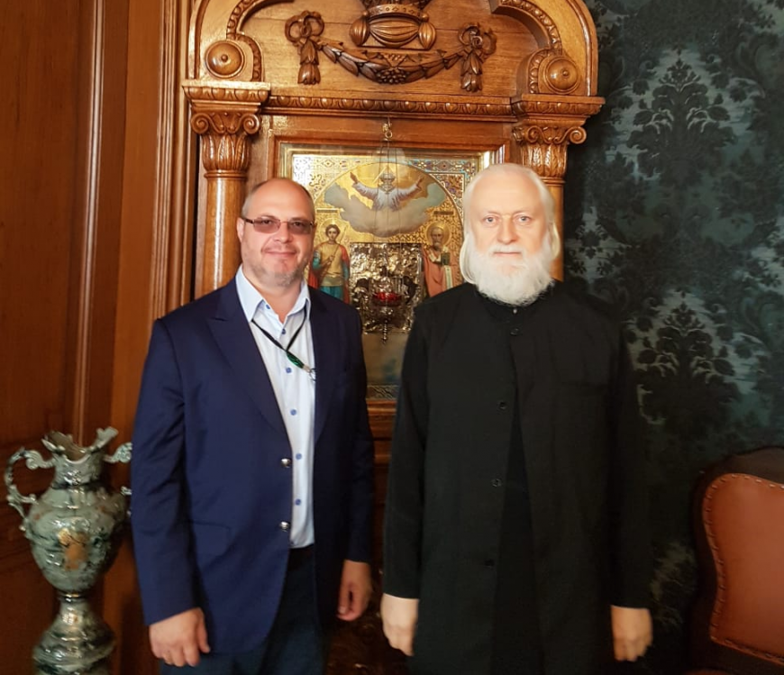 Сергей Гаврилов и глава Эстонской Православной Церкви Евгений