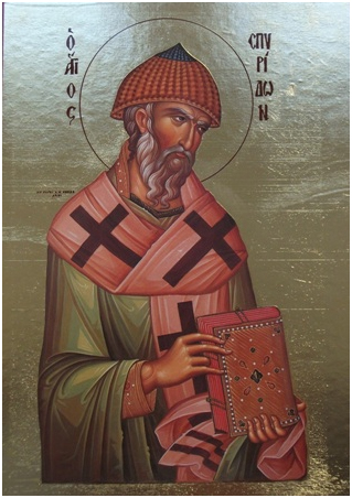 Чудотворная икона Святителя Спиридона приобретенная председателем Кипрского отделения ИППО в монастыре на Кипре