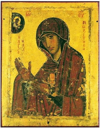 Икона Божией Матери Махера, приобретенная Председателем отделения в монастыре 