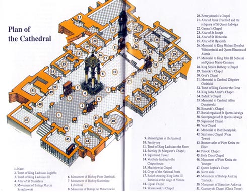 План Вавельского кафедрального собора с капеллой Св. Креста (№45)