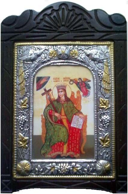 Икона Святой Фёклы приобретенная в монастыре на Кипре