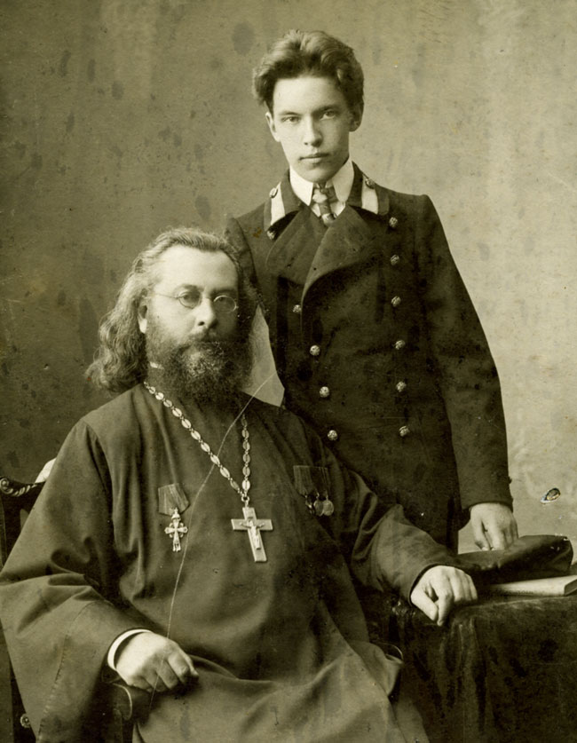 Прот. Николай Цветаев с внуком Александром Цветаевым 1915 год