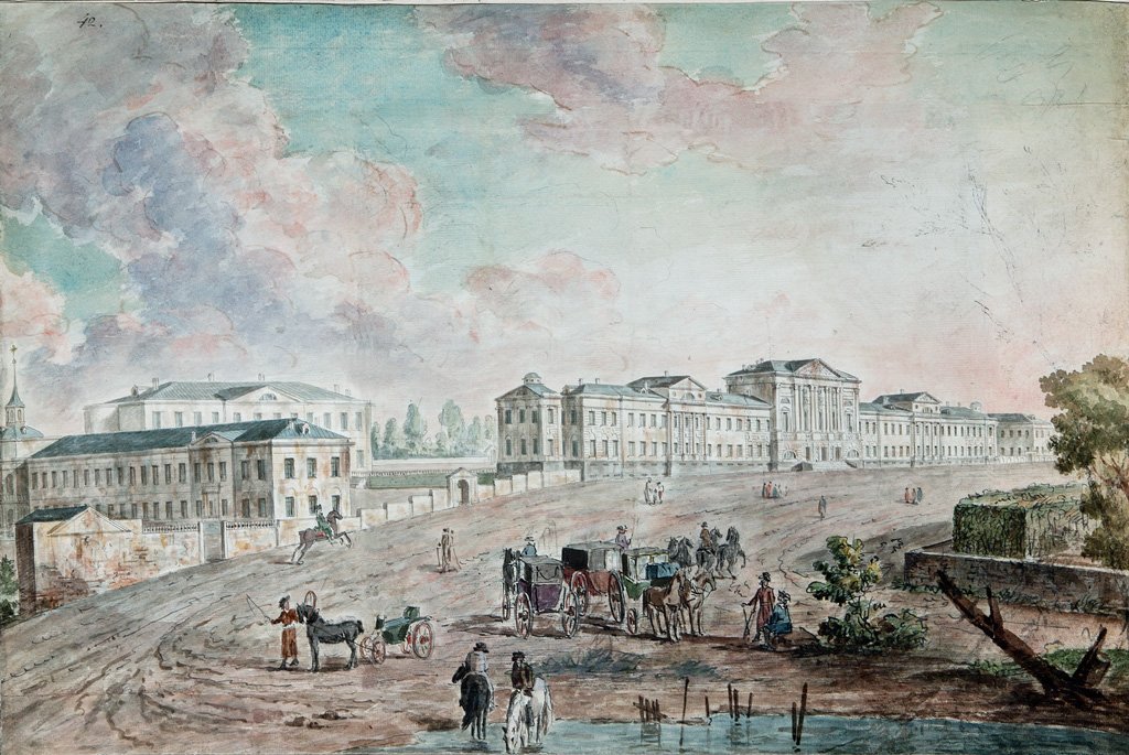 Вид госпиталя в Лефортово. Ф.Алексеев 1802 год