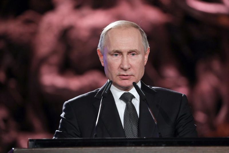 Владимир Путин выступет на форуме памяти о Холокосте в Иерусалиме.Фото: EPA-EFE/ABIR SULTAN / POOL EPA POOL